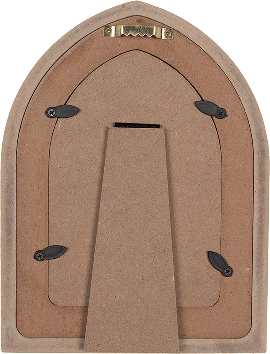 Clayre & Eef Fotolijst 10x15 cm Bruin Beige Houtproduct Rechthoek Fotokader