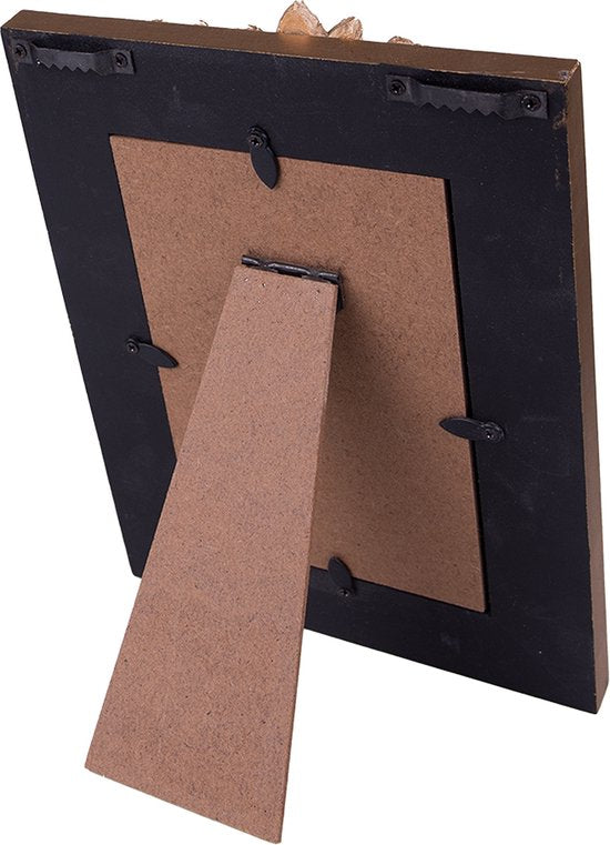 Clayre & Eef Fotolijst 10x15 cm Zwart MDF Rechthoek Fotokader Wissellijst Foto Frame