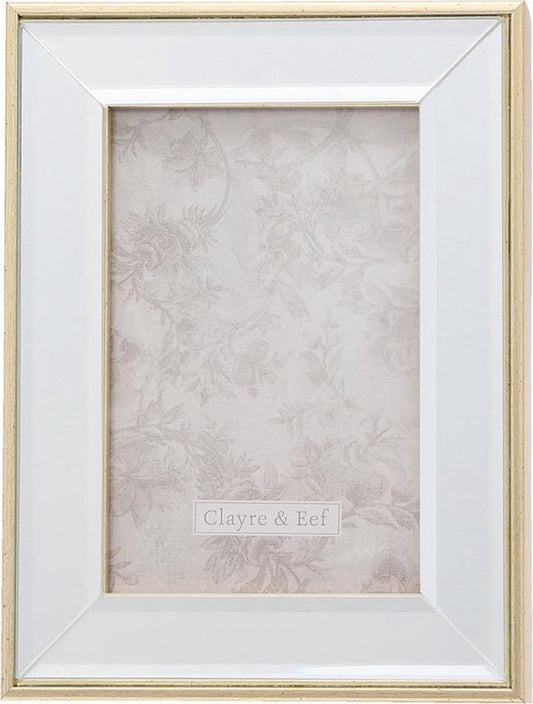 Clayre & Eef Fotolijst 2F0622S 15*2*20 / 10*15 cm Zilverkleurig Kunststof / Glas,Fotokader,Wissellijst,Foto Frame