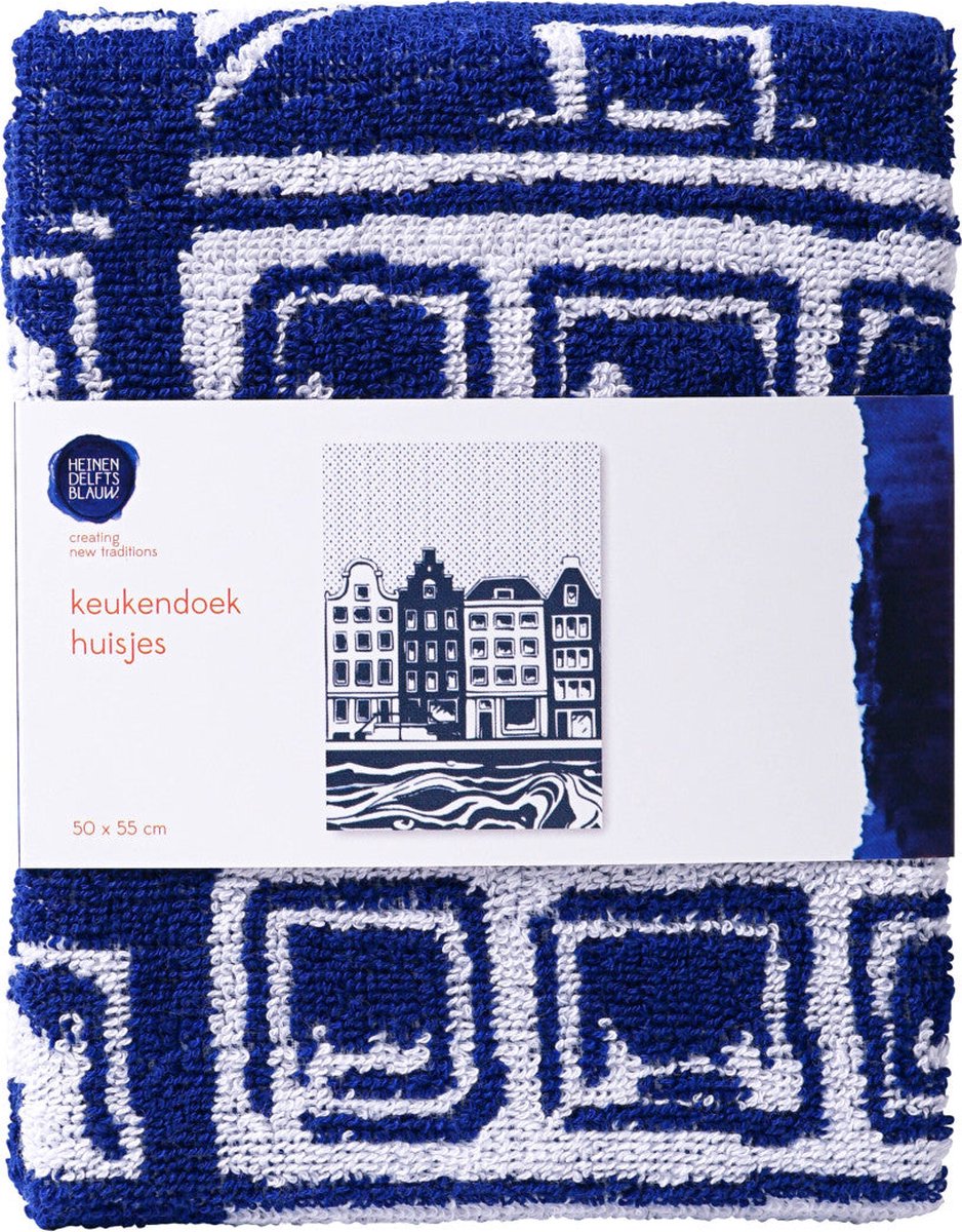Keukendoek Huisjes - Katoen - 50x55 cm