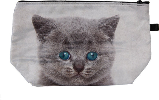 Juleeze Toilettas Dames 22x13x18 cm Grijs Synthetisch Kat