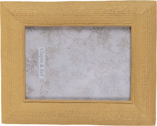 Clayre & Eef Fotolijst 13*18 cm Goudkleurig Kunststof Fotokader Wissellijst Foto Frame