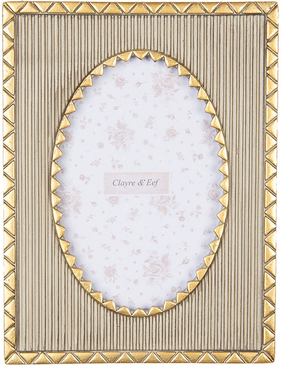 Clayre & Eef Fotolijst 10x15 cm Beige Kunststof Glas