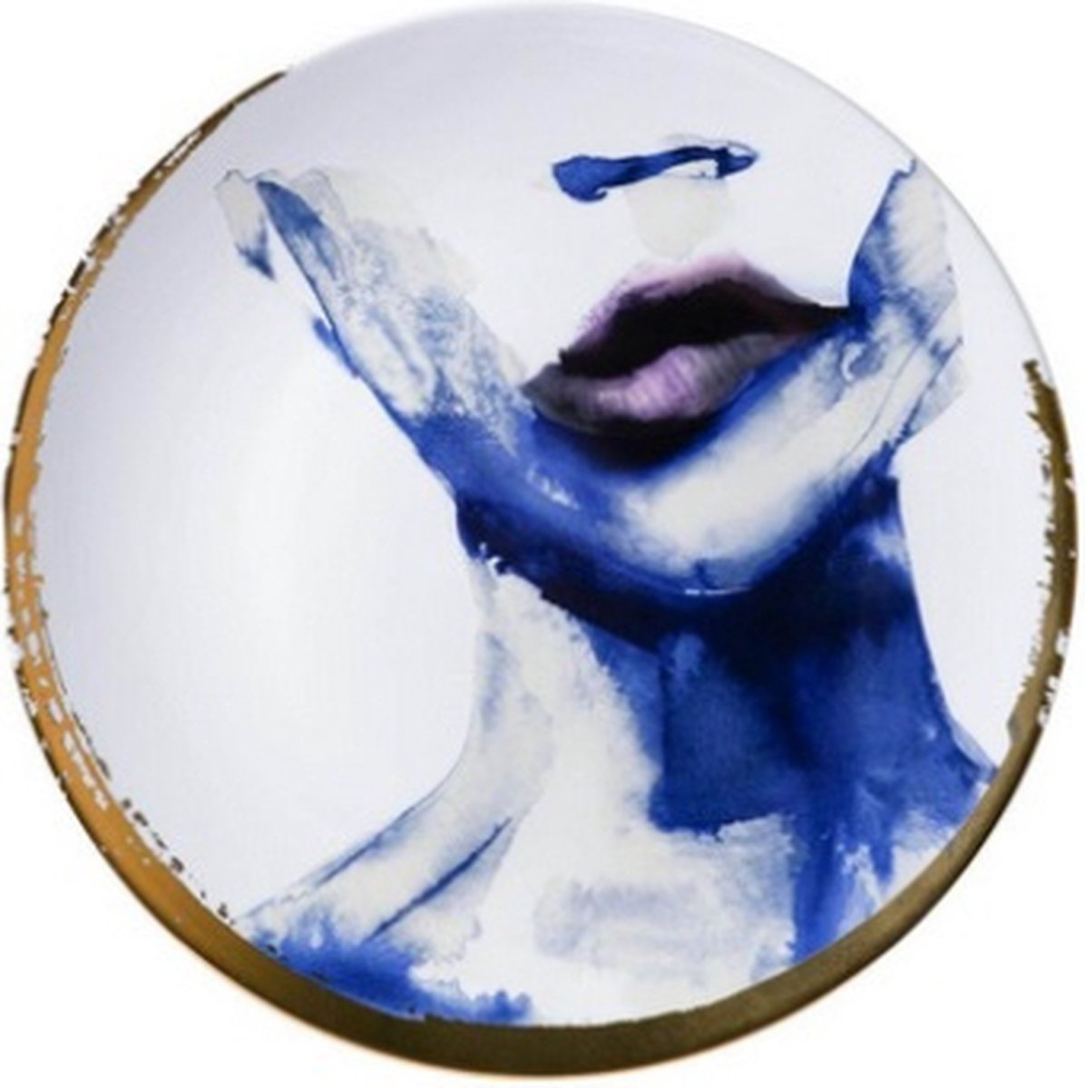 Wandbord Victoria Verbaan - Miss lips - Keramiek - 31 cm