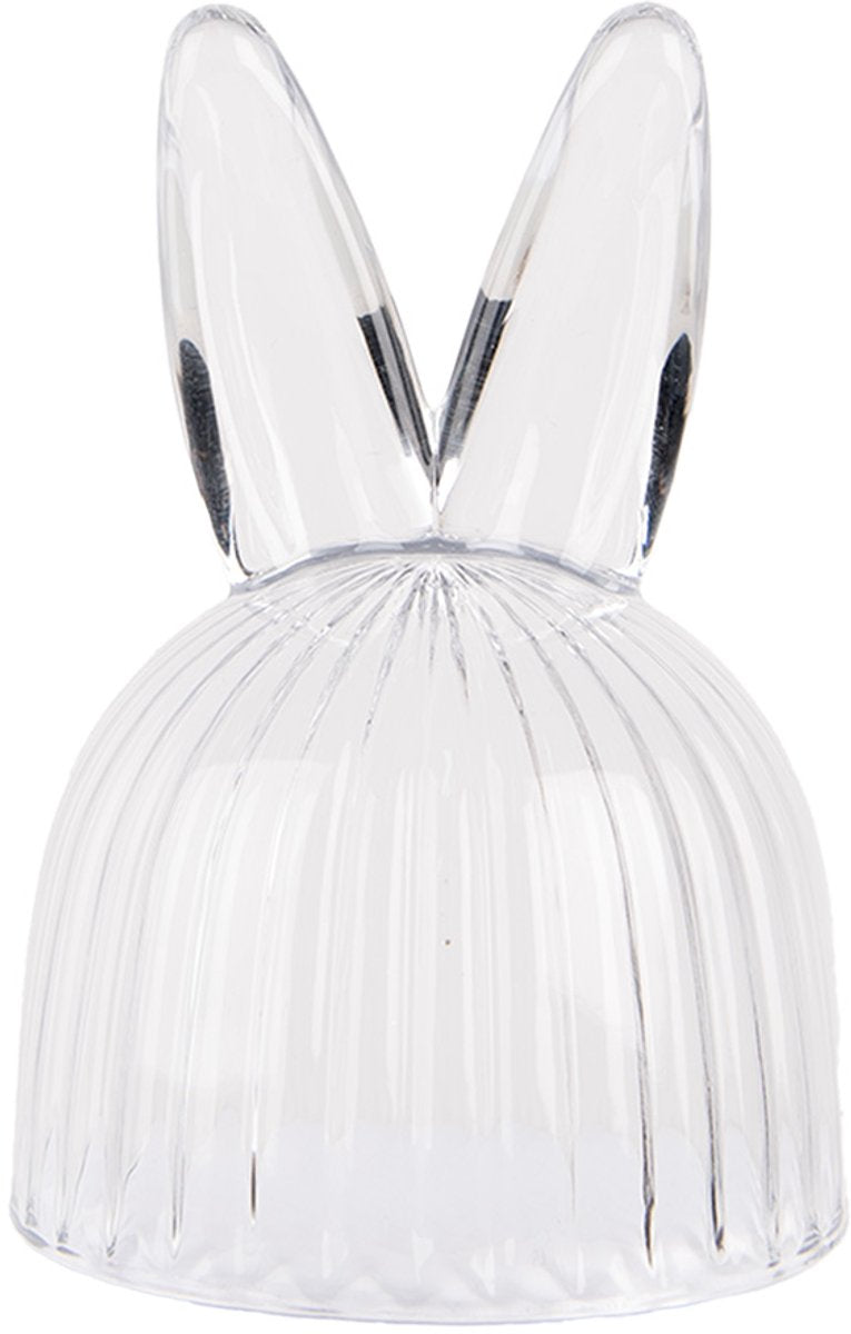 Clayre & Eef Stolp Konijn Ø 12x29 cm Transparant Glas