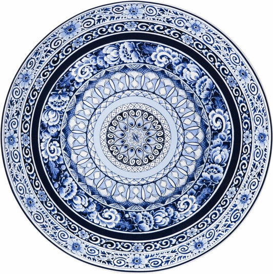 Wandbord Delftse Mandala - Keramiek - 42 cm