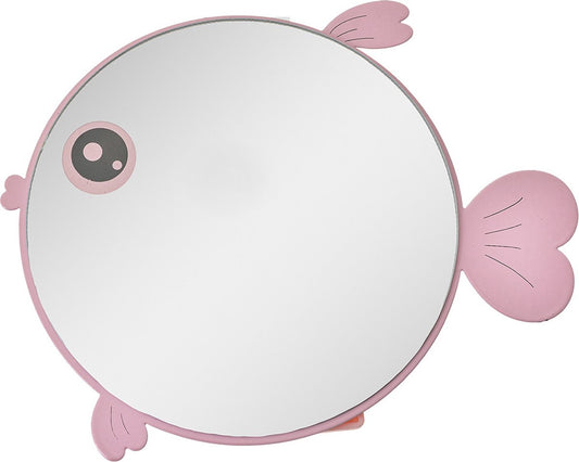 Clayre & Eef Tafelspiegel 21x20x4 Roze Metaal Glas Vis
