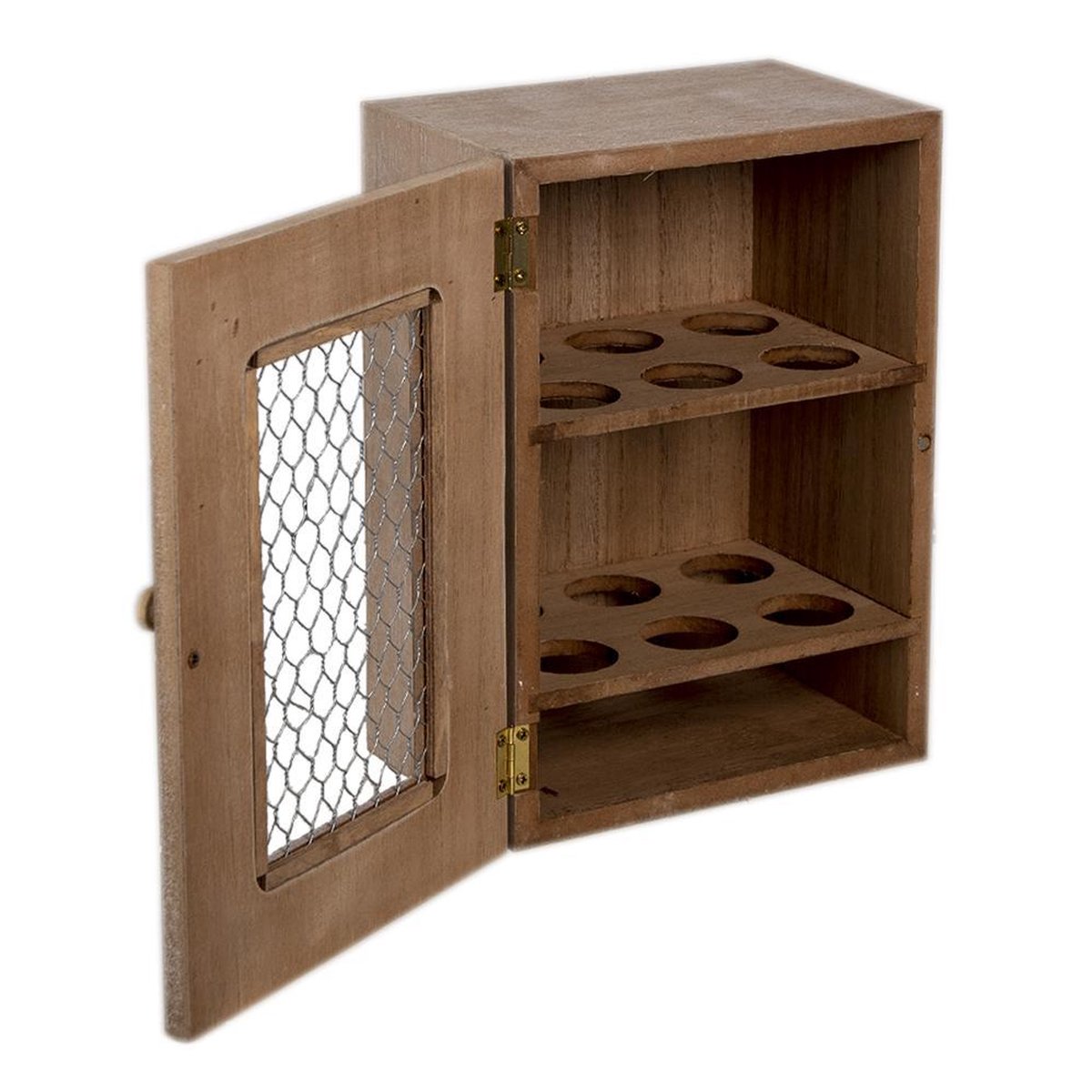 Clayre & Eef Eierkastje 17x12x24 cm Bruin Hout Rechthoek Eierhouder