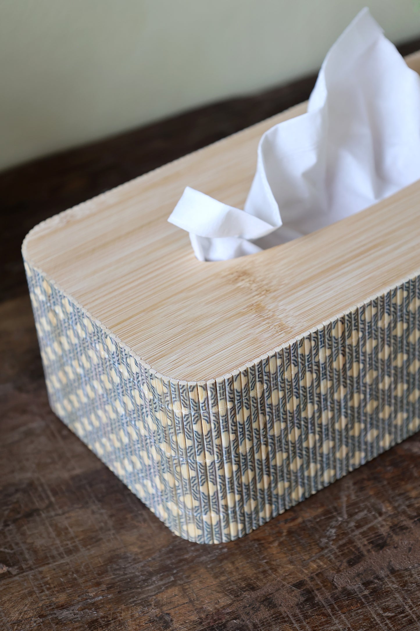 Chic Antique Amilly Bamboe Tissuehouder – Bamboe Tissue Box voor Interieur – Landelijke Stijl