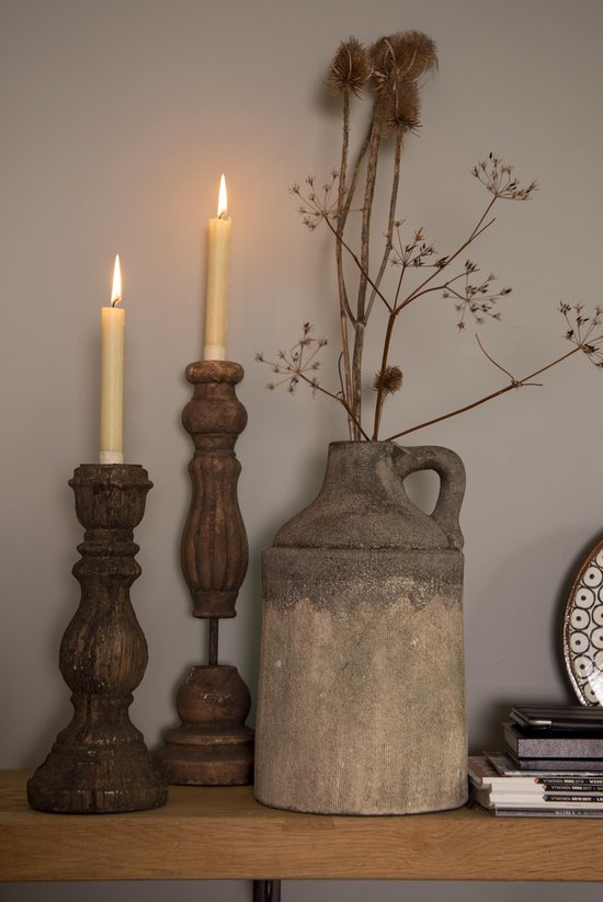 Clayre & Eef Decoratie Vaas Ø 19*33 cm Bruin Keramiek