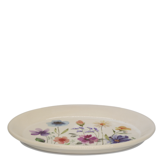 Chic Antique Decoratieve Tray / Bord – Accessoire Onder Vaas of Pot – Frans-landelijke Interieurstijl