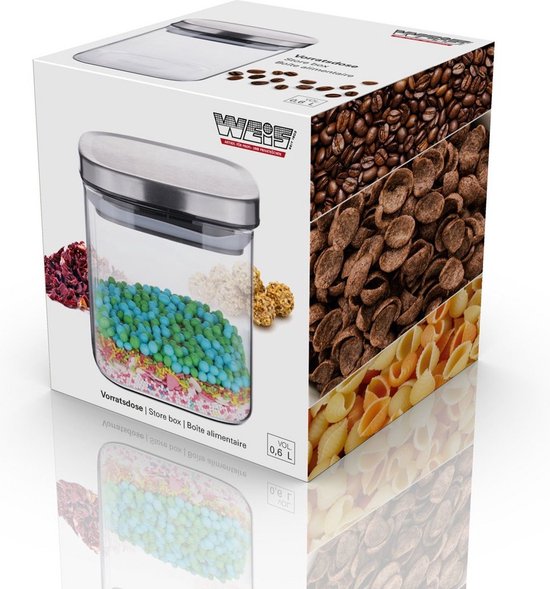 Weis - Voorraadpot - Glas - Rechthoekig - 600 ml