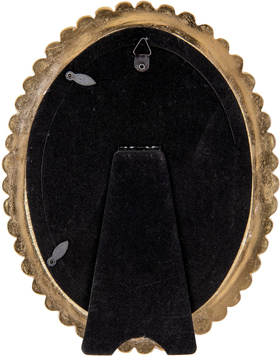 Clayre & Eef Fotolijst 13x18 cm Goudkleurig Kunststof Glas Ovaal