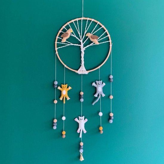 BeYoona Dreamcatcher katjes - babykamer - decoratie - accessoire - kinderkamer - babyshower
