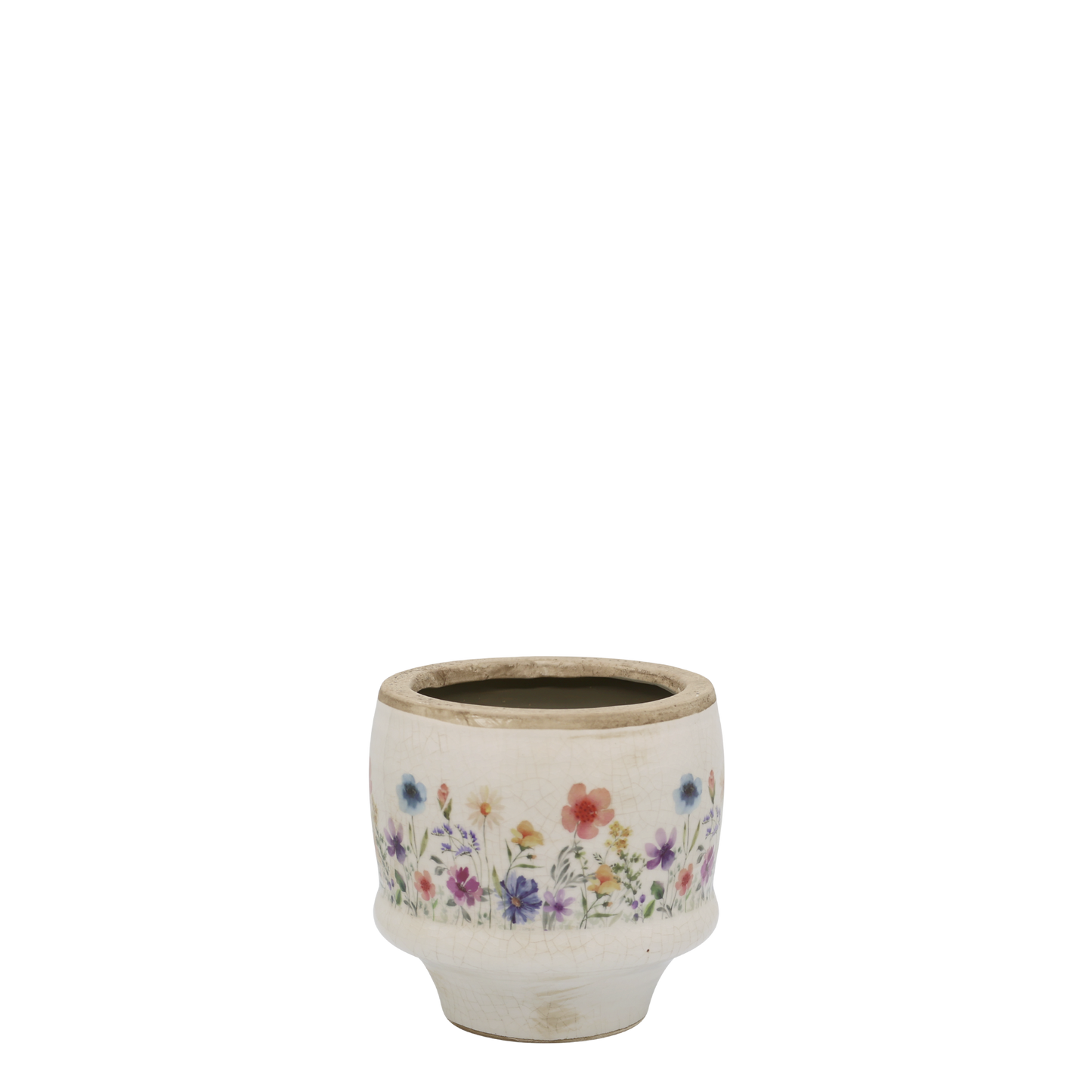 Chic Antique Fleurville Bloempot / Plantenpot – Met Wilde Bloemen decoratie – Frans-landelijke Decoratie
