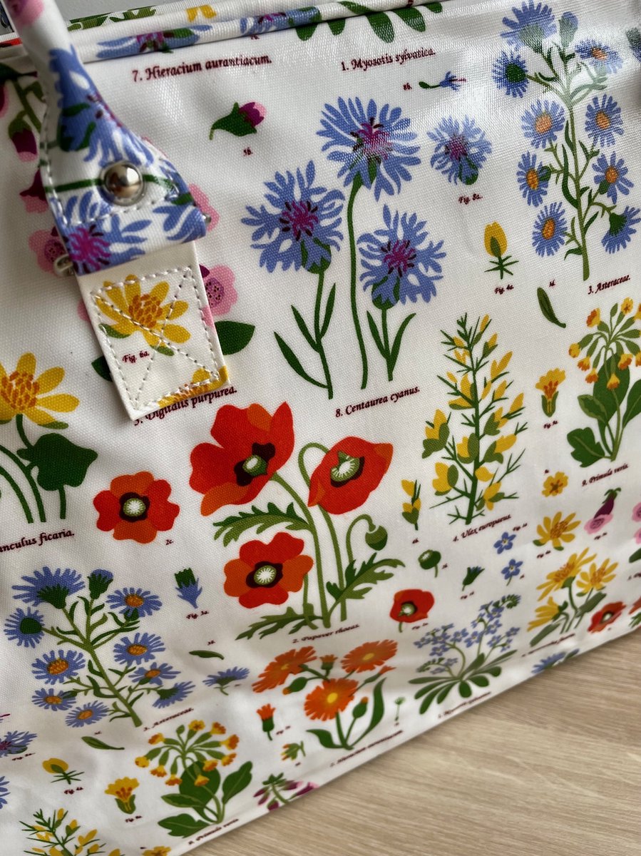Rex Londond | weekendtas bloem / wild flowers | wit met bloemetjes | waterafstotend