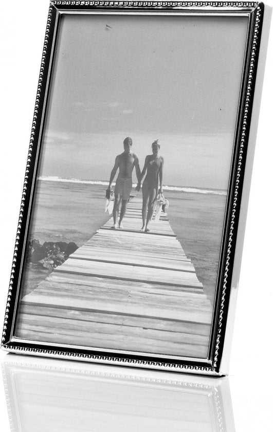Verzilverde Fotolijst Parel 5x8 cm
