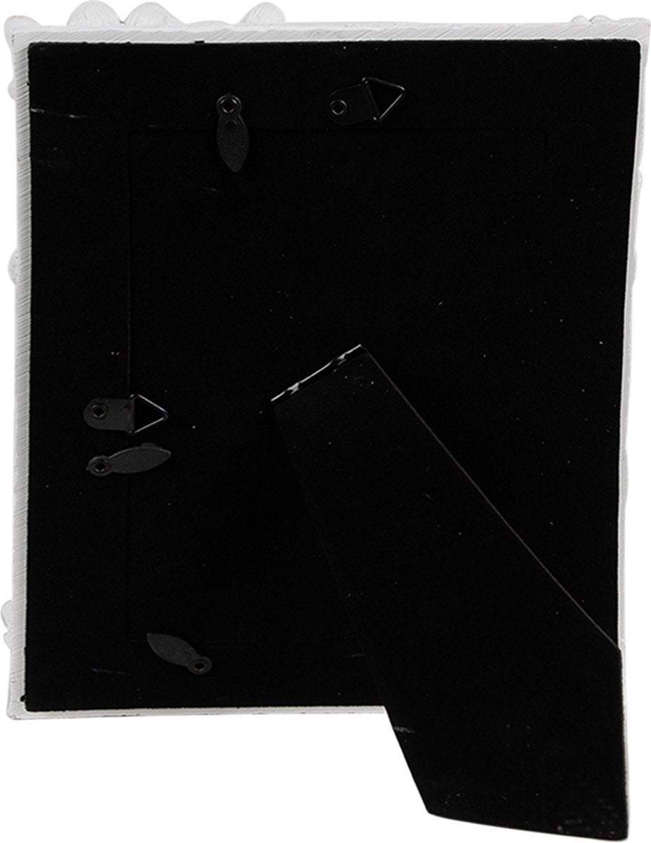 Clayre & Eef Fotolijst 10x15 cm Wit Kunststof Glas Fotokader