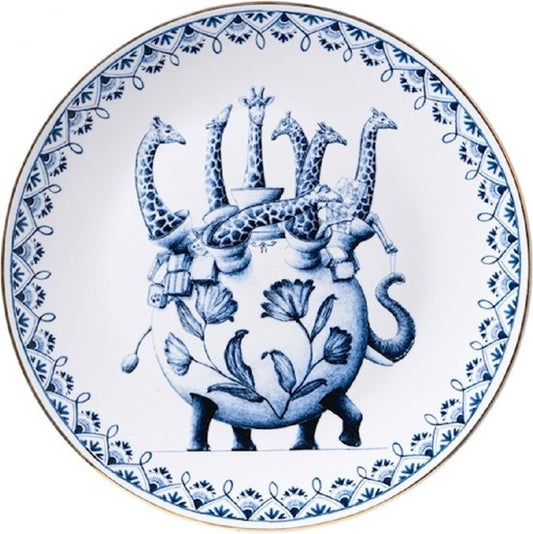 Wandbord Giraffe | Heinen Delfts Blauw | Redmer Hoekstra | Delfts Blauw | Souvenir