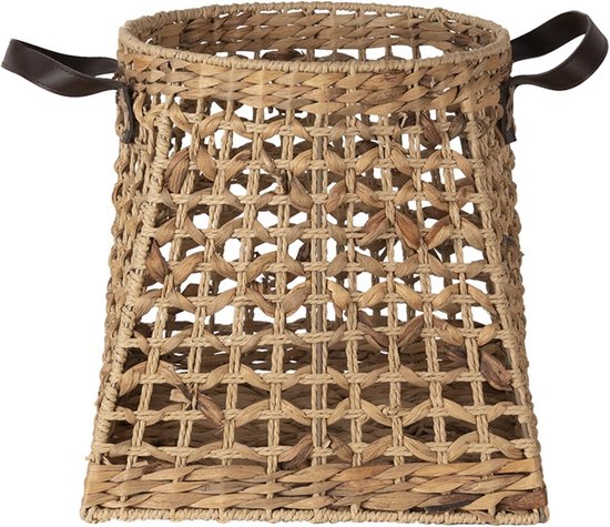 Clayre & Eef Opbergmand 37*37*37 cm Bruin Zeegras Planthouder Mand
