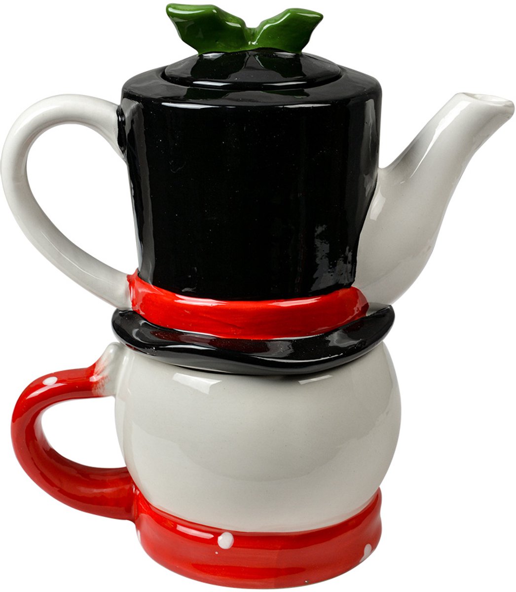 Clayre & Eef Tea for One Sneeuwpop 525 ml Wit Keramiek