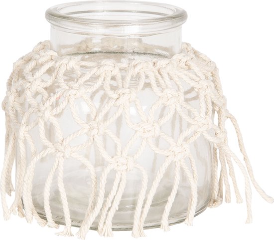Clayre & Eef Vaas Ø12*12 cm Glas Rond Decoratie Vaas Decoratie Pot
