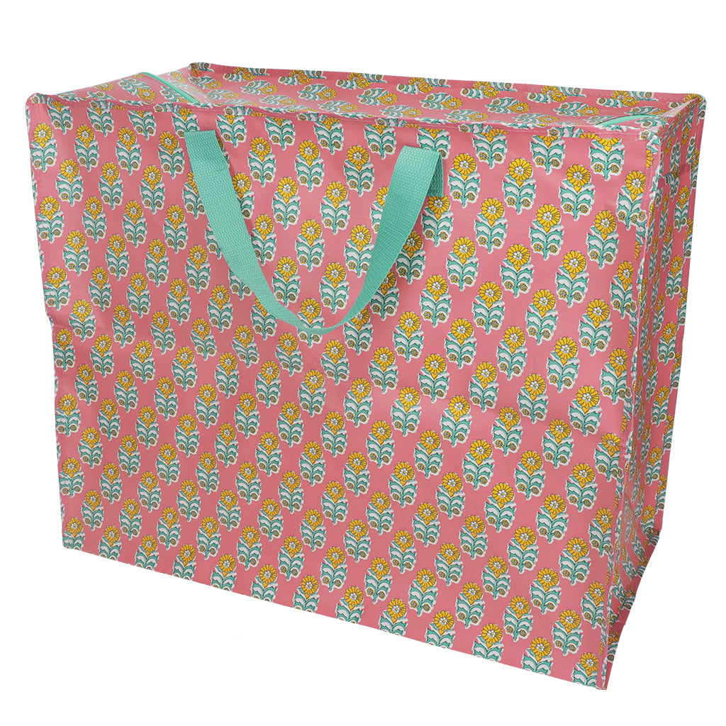 Rex London Jumbo Opbergtas Daksha – XXL Opbergzak met Rits – Stevige Shopper voor Verhuizen, Was & Opslag