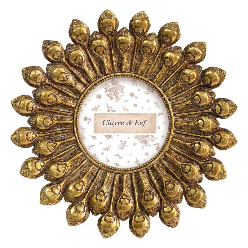 Clayre & Eef Fotolijst goud rond Ø 10 cm.