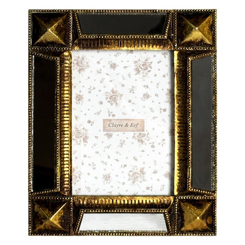 Clayre & Eef Fotolijst Goudkleurig met sterren 10x15