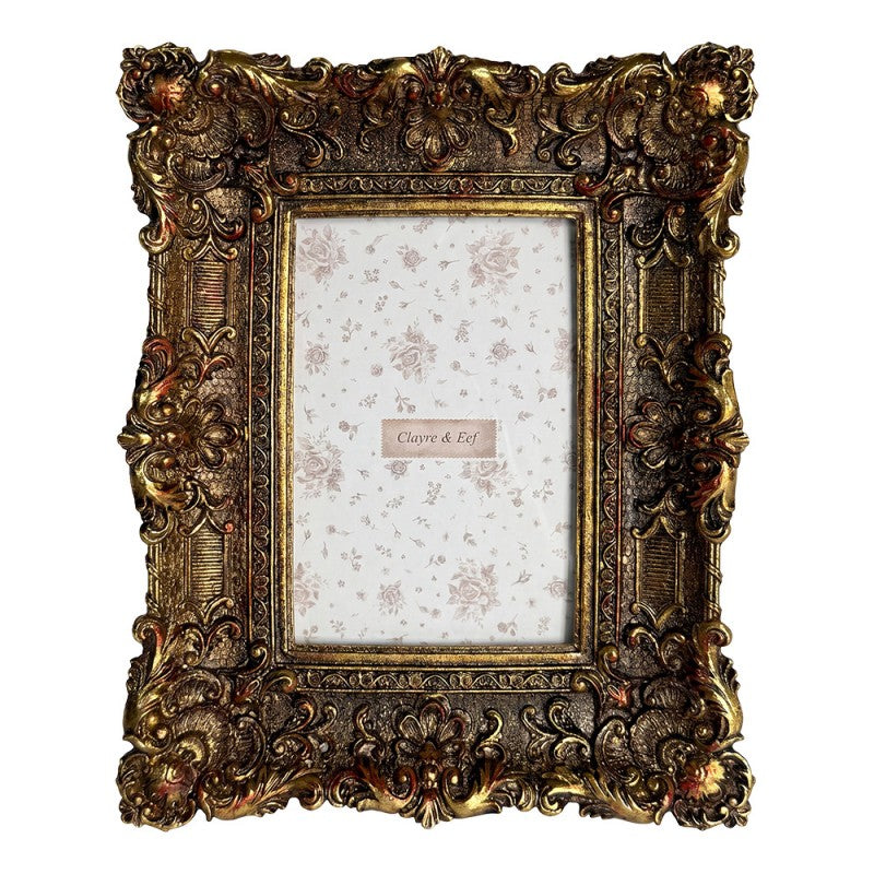 Clayre & Eef Fotolijst 10x15  Goudkleurig barrok