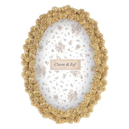 Clayre & Eef Fotolijst Goudkleurig ovaal 10x15