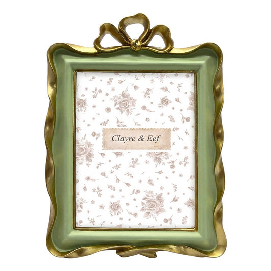 Clayre & Eef Fotolijst Groen met strik 13x18