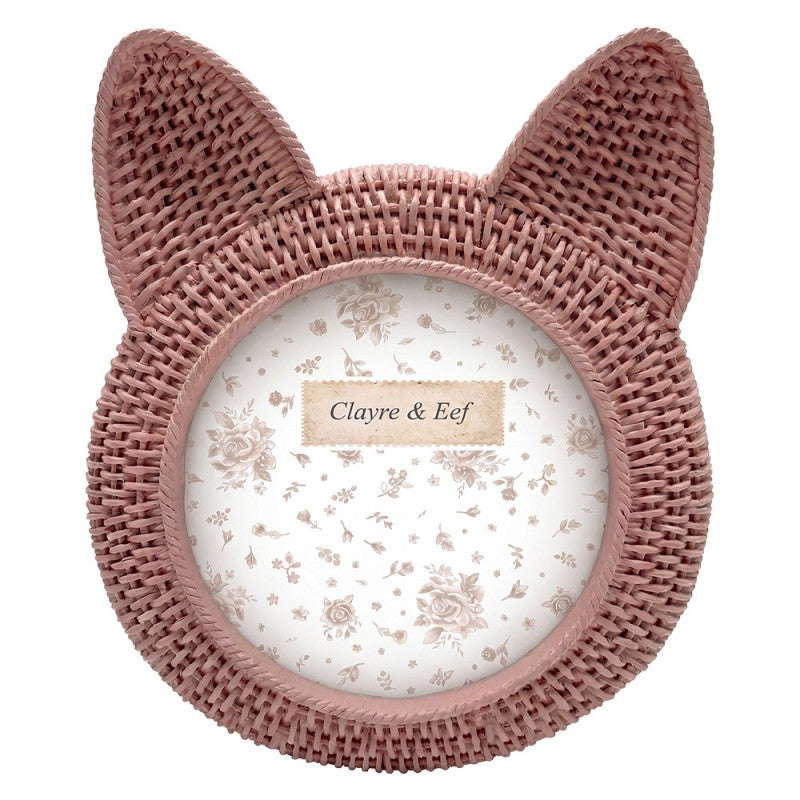 Clayre & Eef Fotolijst Kat Roze Kunststof 10 cm