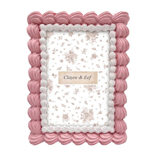 Clayre & Eef Fotolijst Roze Toefjes 10x15