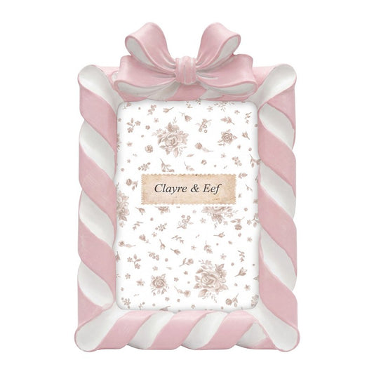 Clayre & Eef Fotolijst suikerspin Roze met strik 10x15